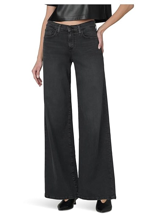 Joes Jeans The Lou Lou Low Rise Wide Leg Womens Jeans Black Cat