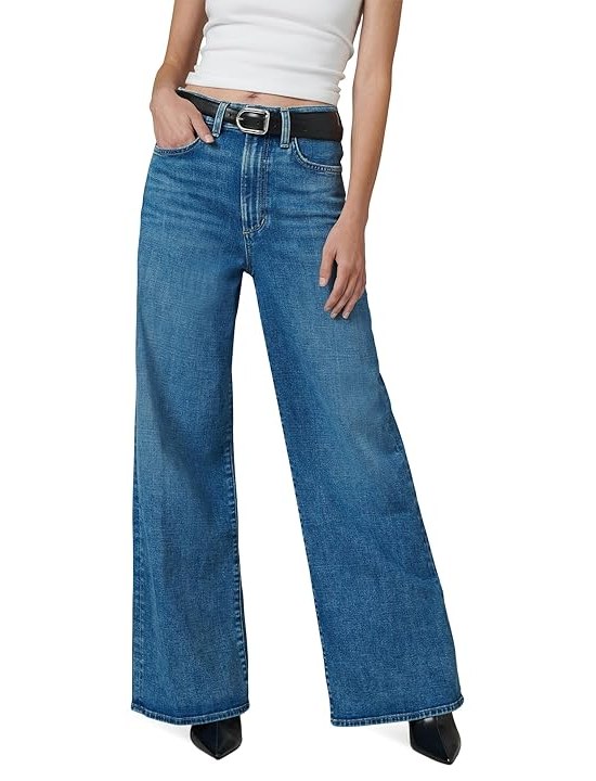 Joes Jeans The Mia High Rise Wide Leg Petite Womens Jeans The Moment