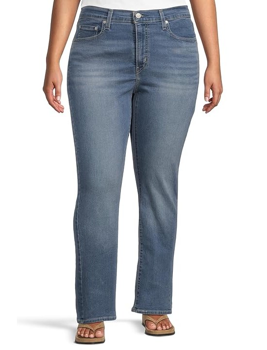 Levis Womens 724 High Rise Straight Womens Jeans Eternal Indigo Mid